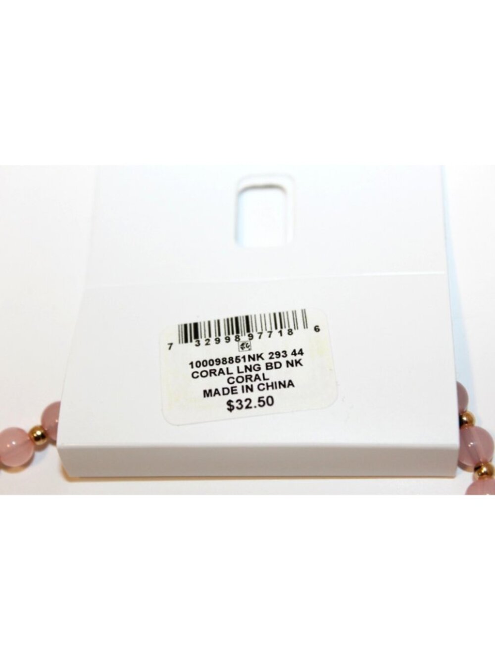 Style & Co Gold Tone Carol Pink Bead Necklace New with Tag $32.50 - Picture 2 of 9
